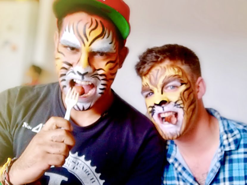 facepaint candid lion